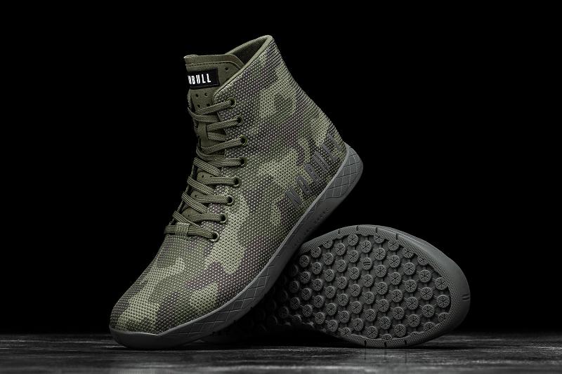 Olive Nobull High-Top Forest Camo Women's Trainers | CA M2104Q